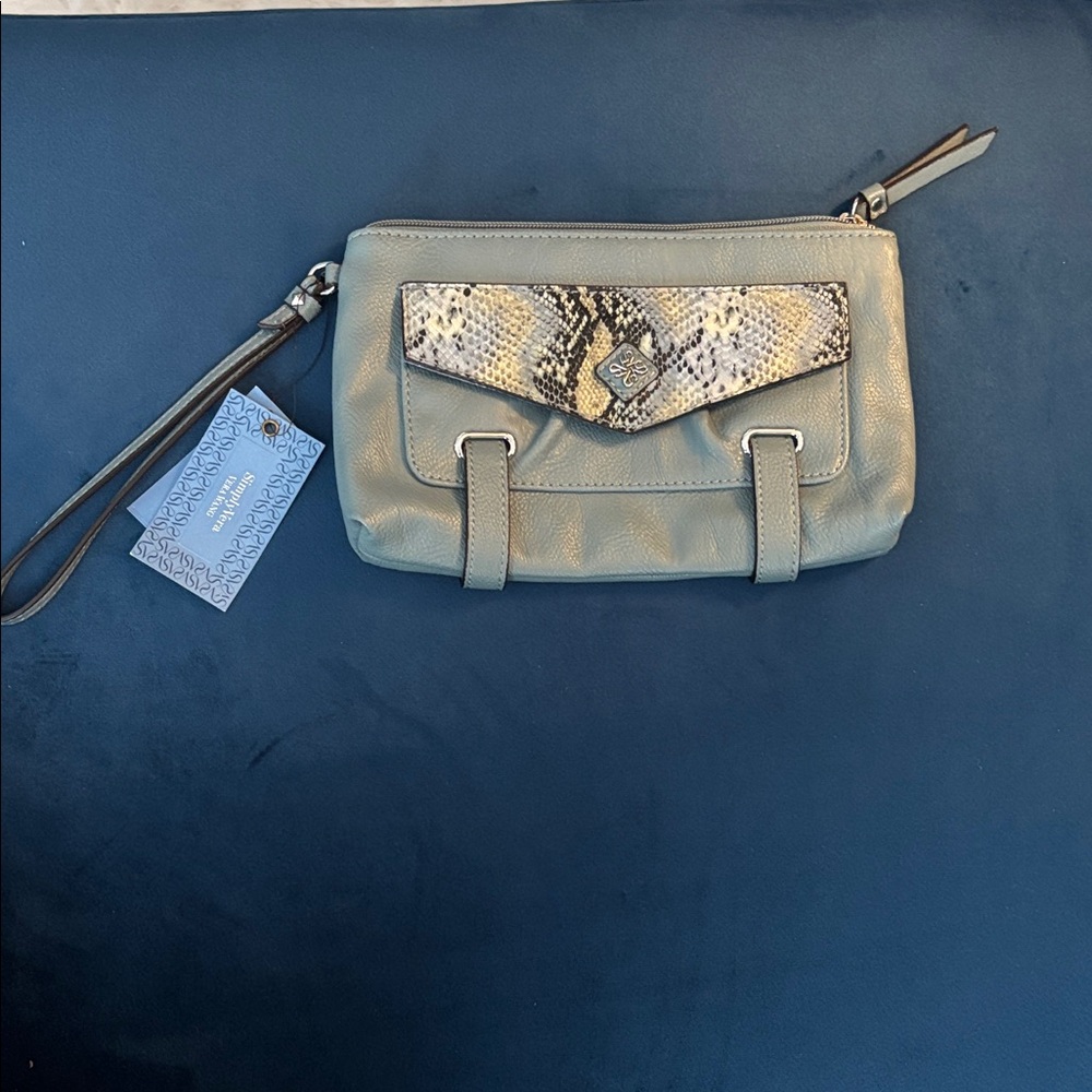 Simply Vera Vera Wang Wristlet with Snake Print Detail